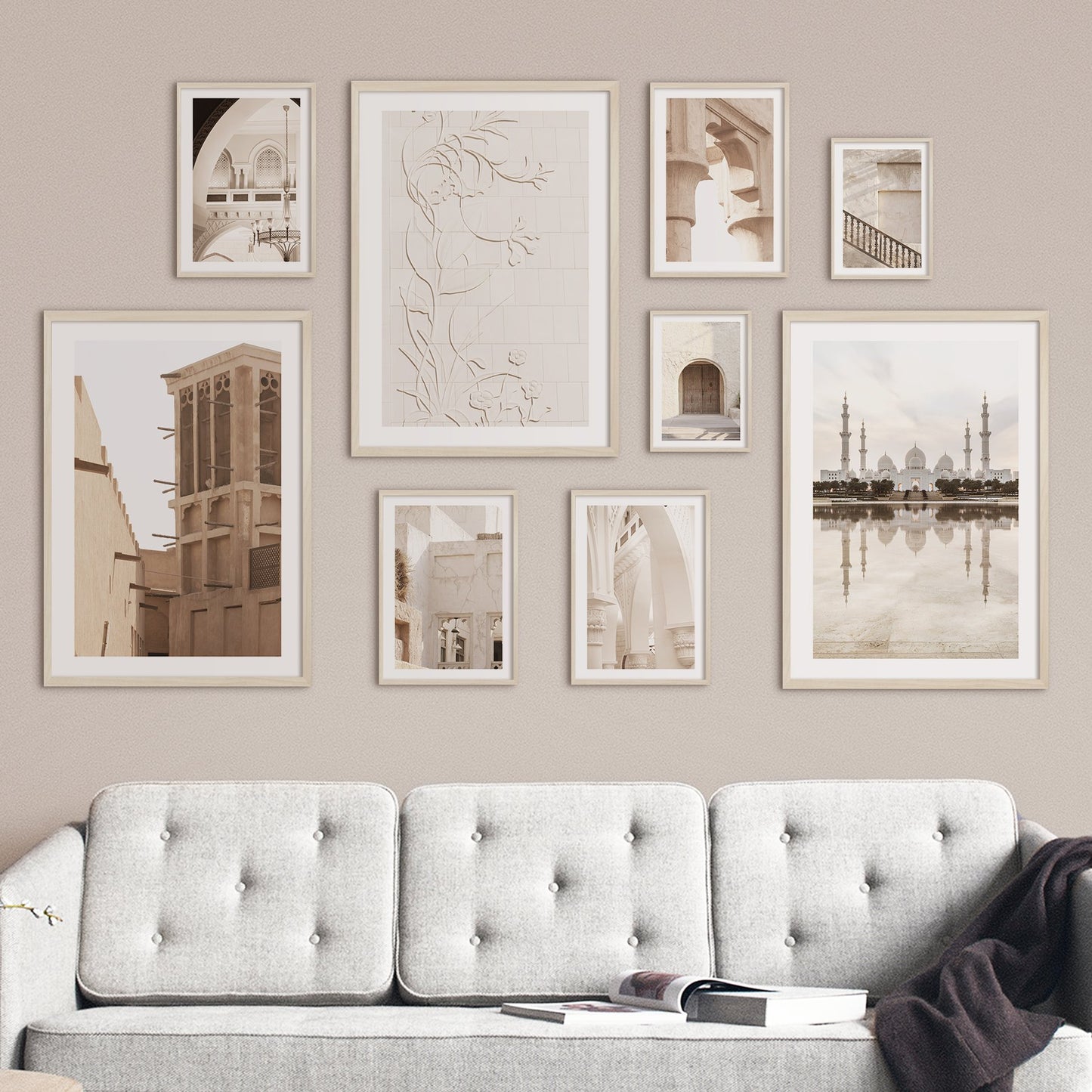 Soft colour UAE combination living room edition