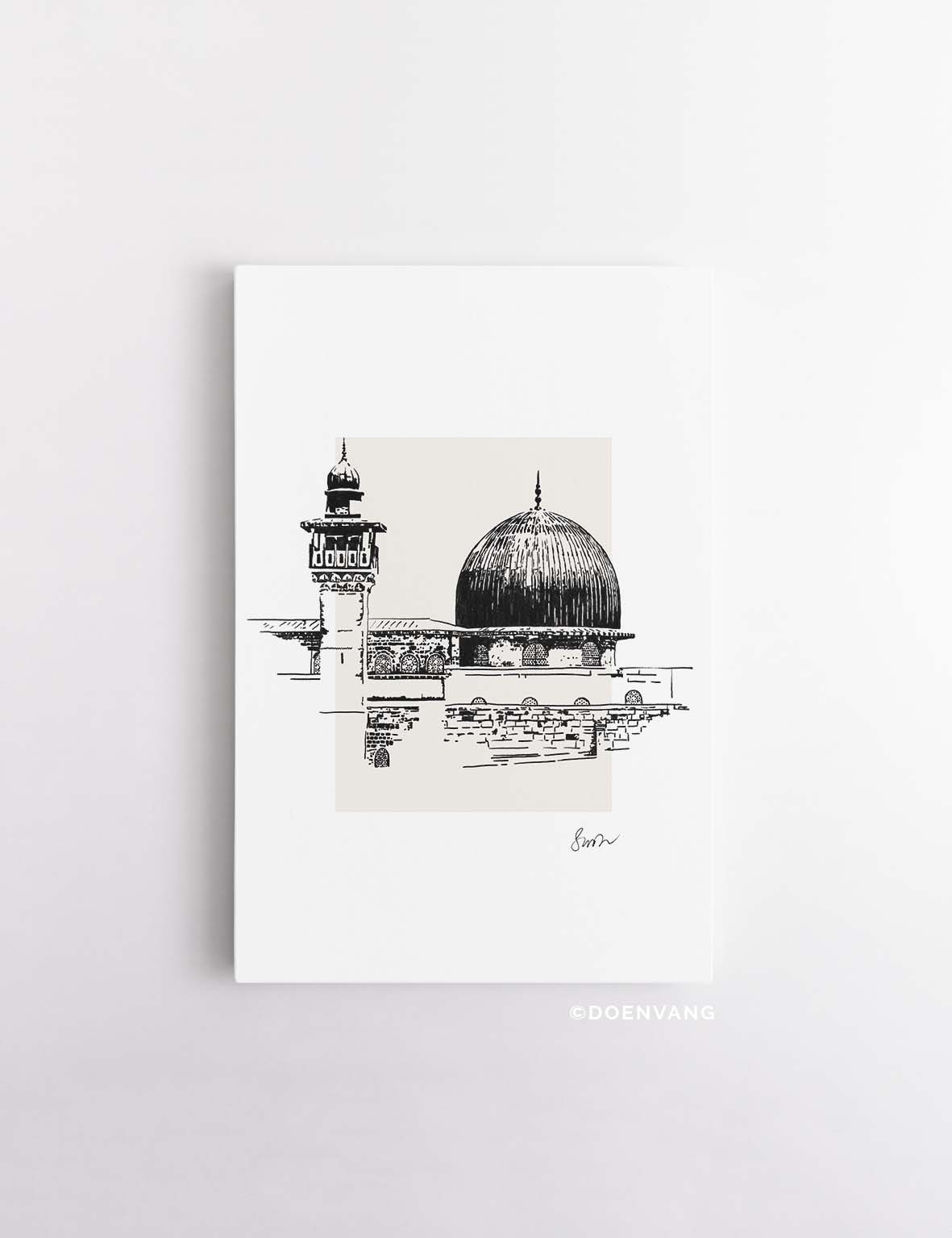 CANVAS | Handmade Al Aqsa Ink drawing