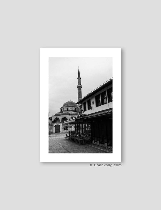 Sarajevo Bascarsija Mosque, Black and White | Bosnia 2021