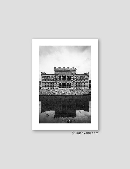 Sarajevo Townhall, Black and White | Bosnia 2021