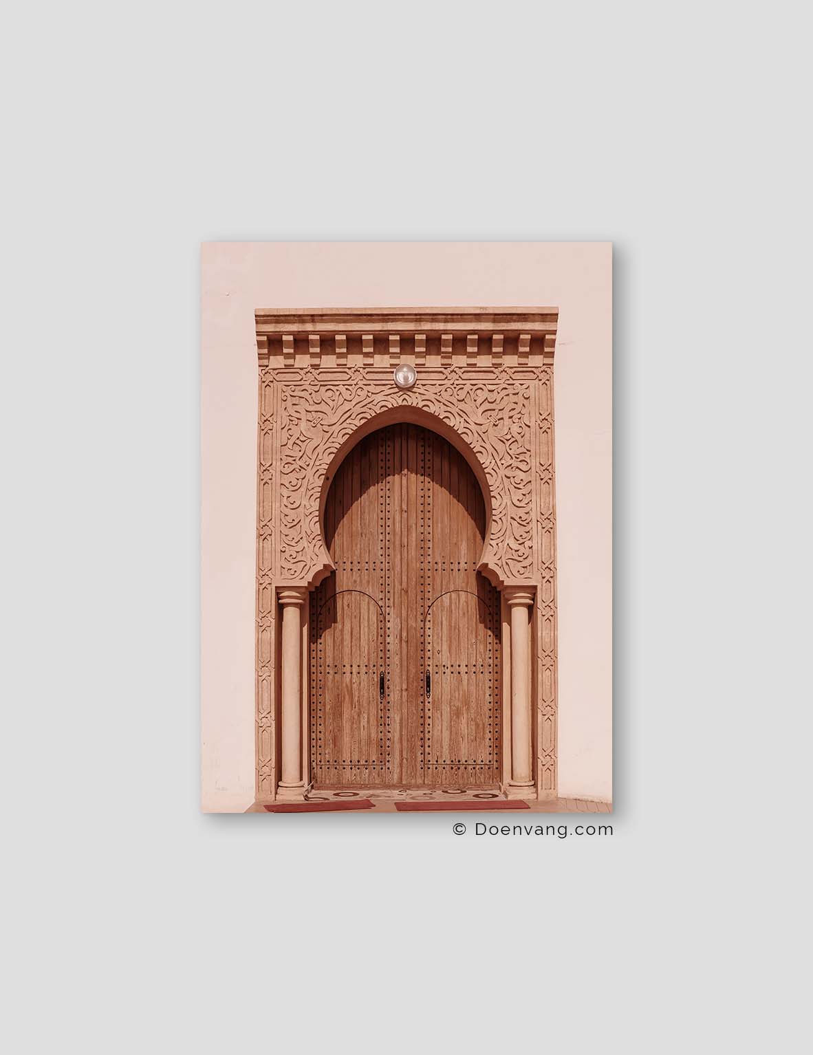 Pink Wall Light Wood Door | Morocco 2021