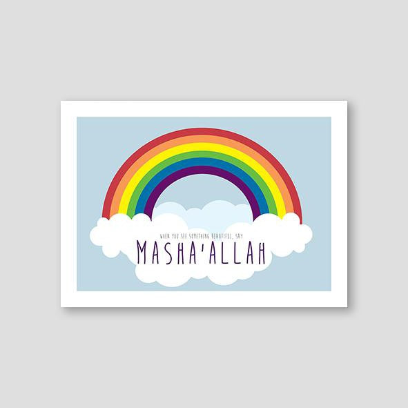 Rainbow MashaAllah Blue - Doenvang