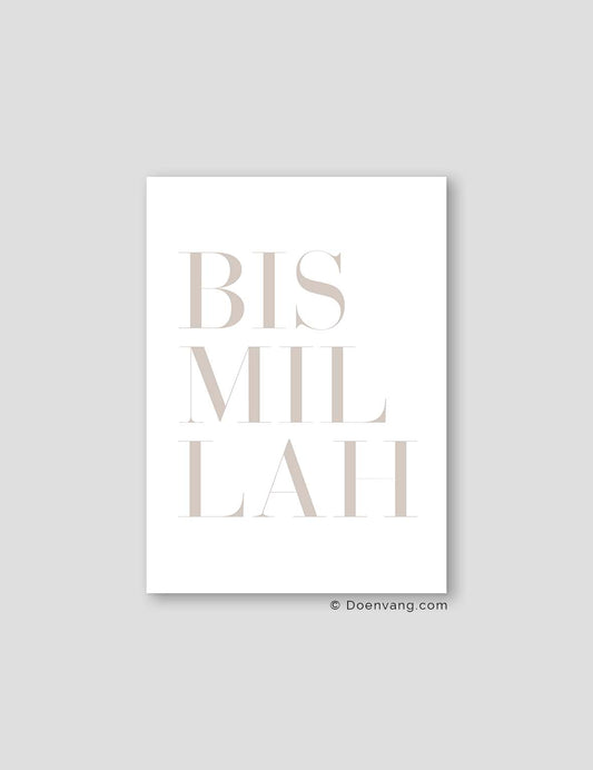 Bismillah Beige | Text Poster